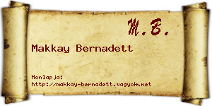 Makkay Bernadett névjegykártya