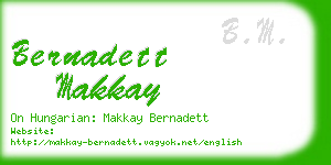 bernadett makkay business card